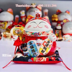 Mèo thần tài hũ đựng đồ 21cm